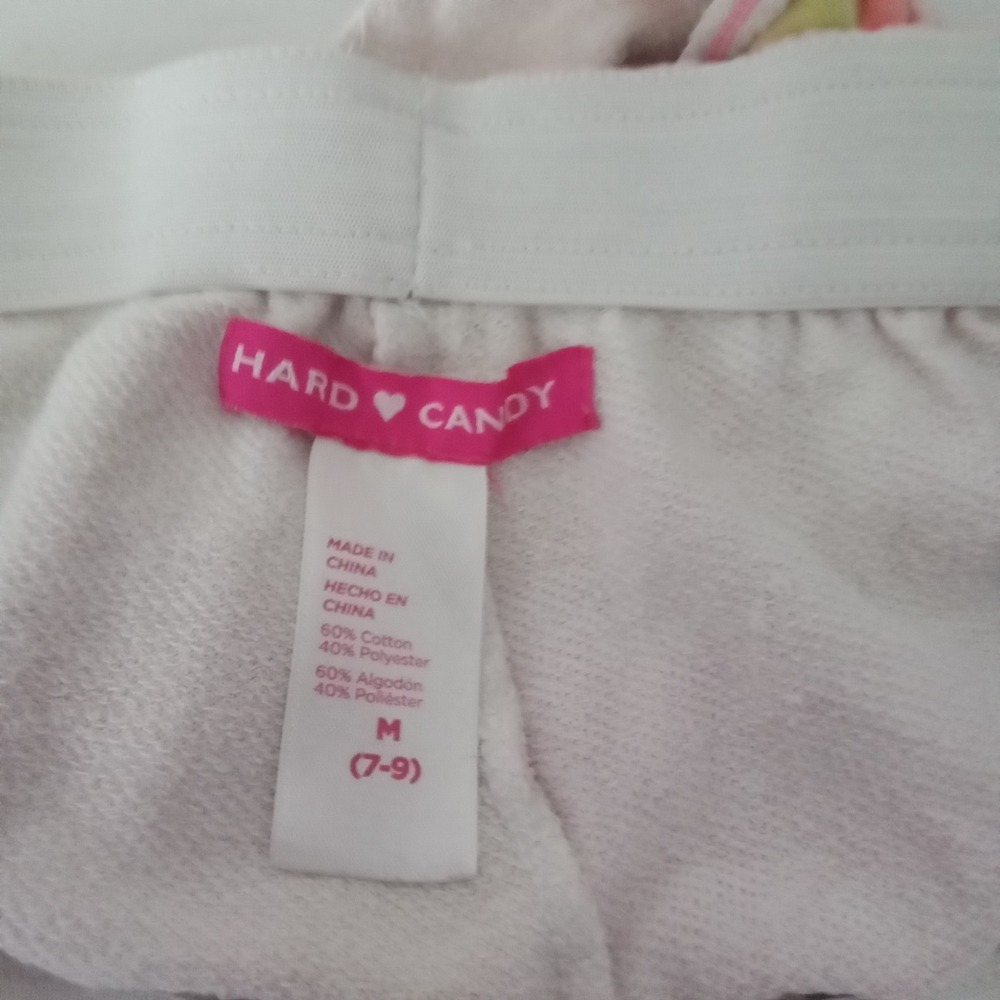 Hard Candy Pink Tie Dye Sun Graphic Lounge Shorts Women Medium Raw Hem Boho Y2K - Picture 5 of 7